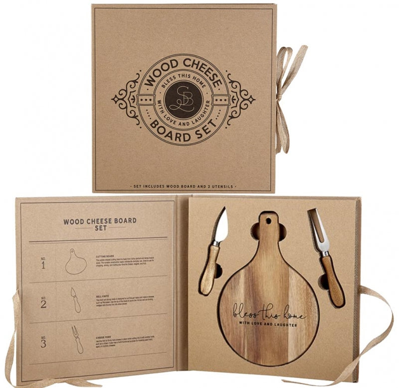 Wooden Cheeseboard Set - I AM INTENTIONAL 