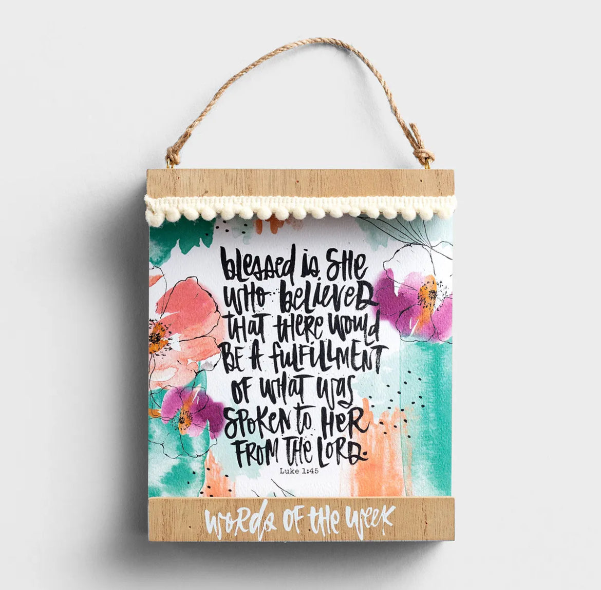 Katygirl - Words Of The Week - Framed Tabletop and Wall Decor - Includes 26 Inspirational Prints - I AM INTENTIONAL 