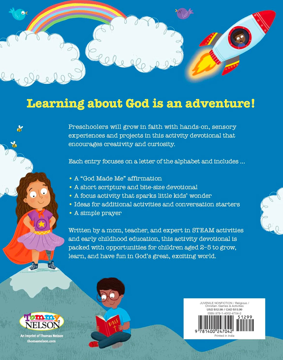 God Made Me from A to Z: 26 Activity Devotions for Curious Little Kids