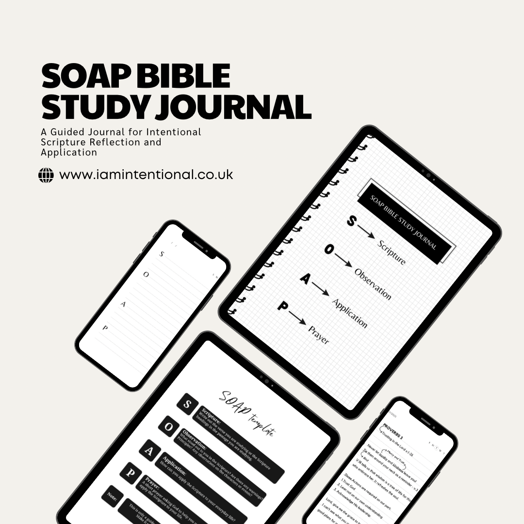 SOAP Bible Study Journal: Guided Scripture Reflection and Application | Christian Bible Study Ebook - I AM INTENTIONAL 