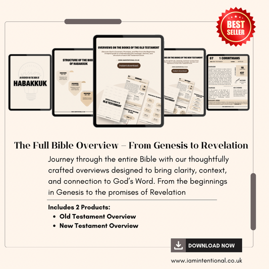Bible Overview Ebook: All 66 Books Explained- Genesis to Revelation | Christian Bible Study Guide - I AM INTENTIONAL 