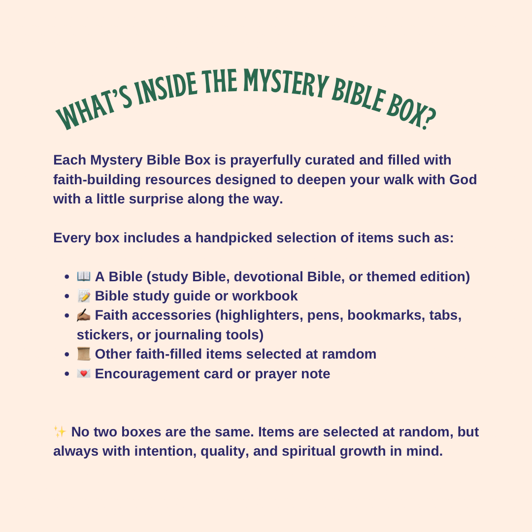 The Bible Mystery Box For Young Girls - I AM INTENTIONAL 