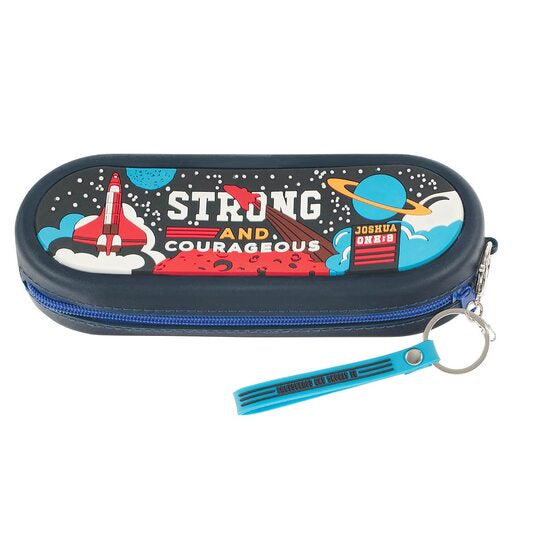 Pencil Case: Navy/Josh. 1:9 - I AM INTENTIONAL 
