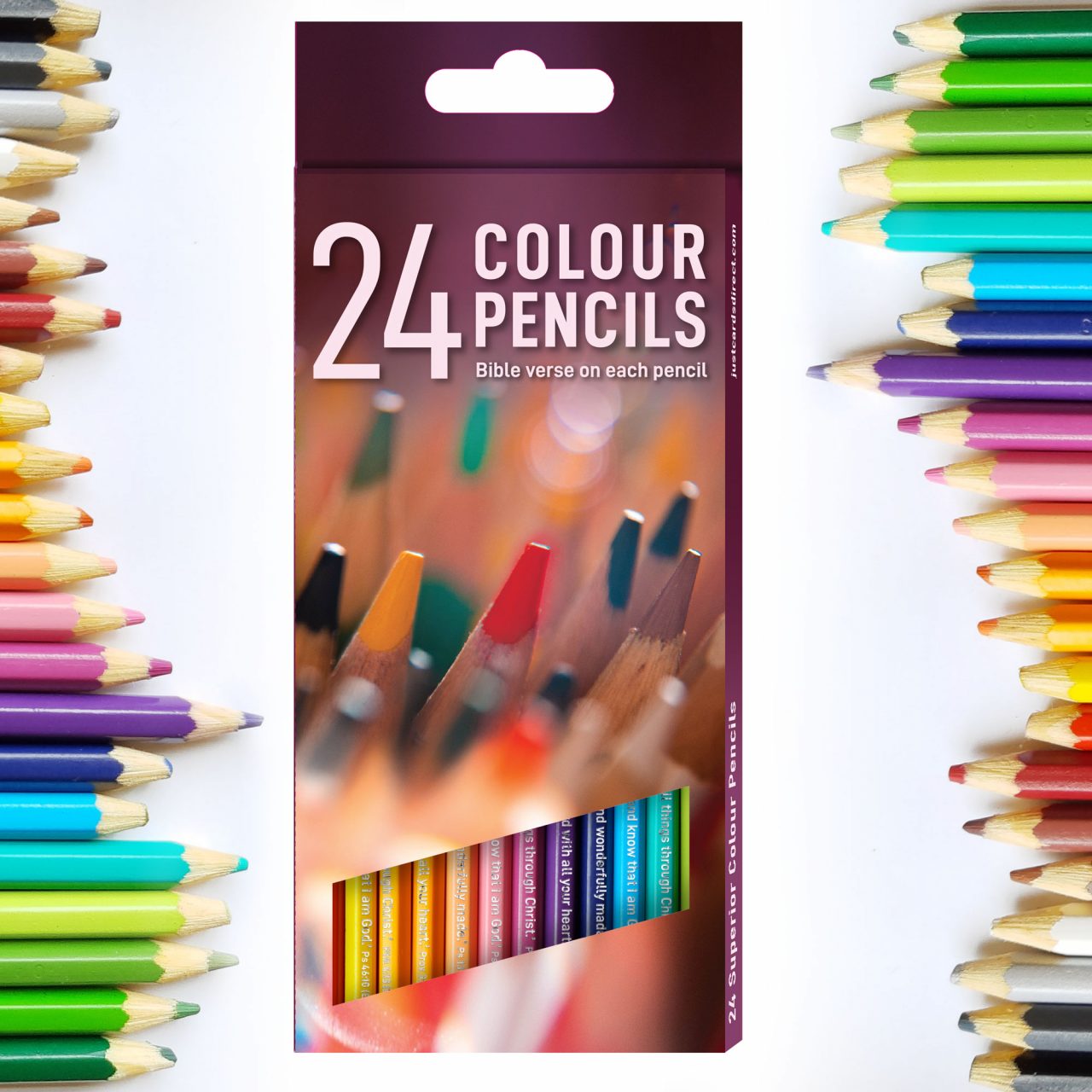 24 Colouring Pencils with Bible verse - I AM INTENTIONAL 