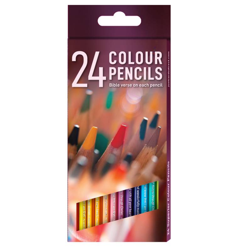 24 Colouring Pencils with Bible verse - I AM INTENTIONAL 