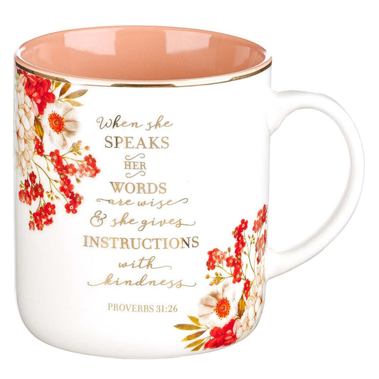 When She Speaks Ceramic Mug - Proverbs 31:26 - I AM INTENTIONAL 